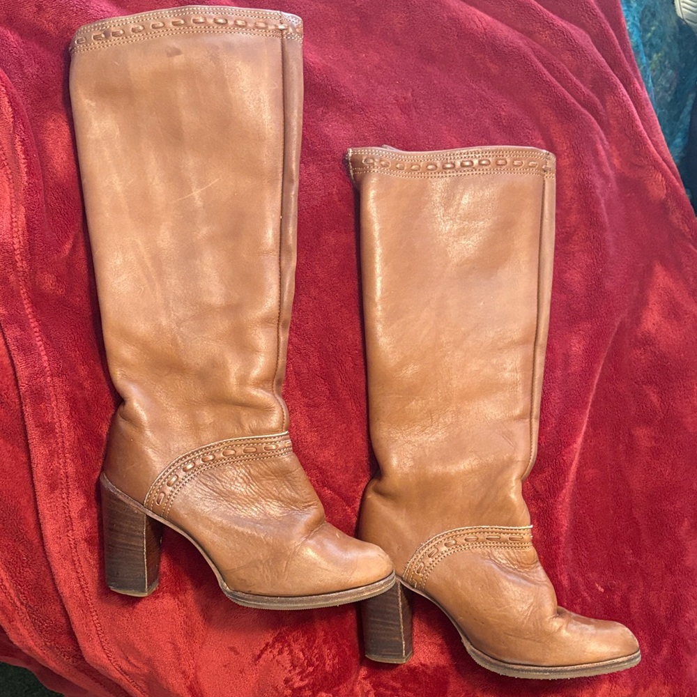 Zodiac Tan Heeled Boots
